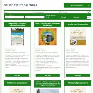 HD8 Network online events calendar