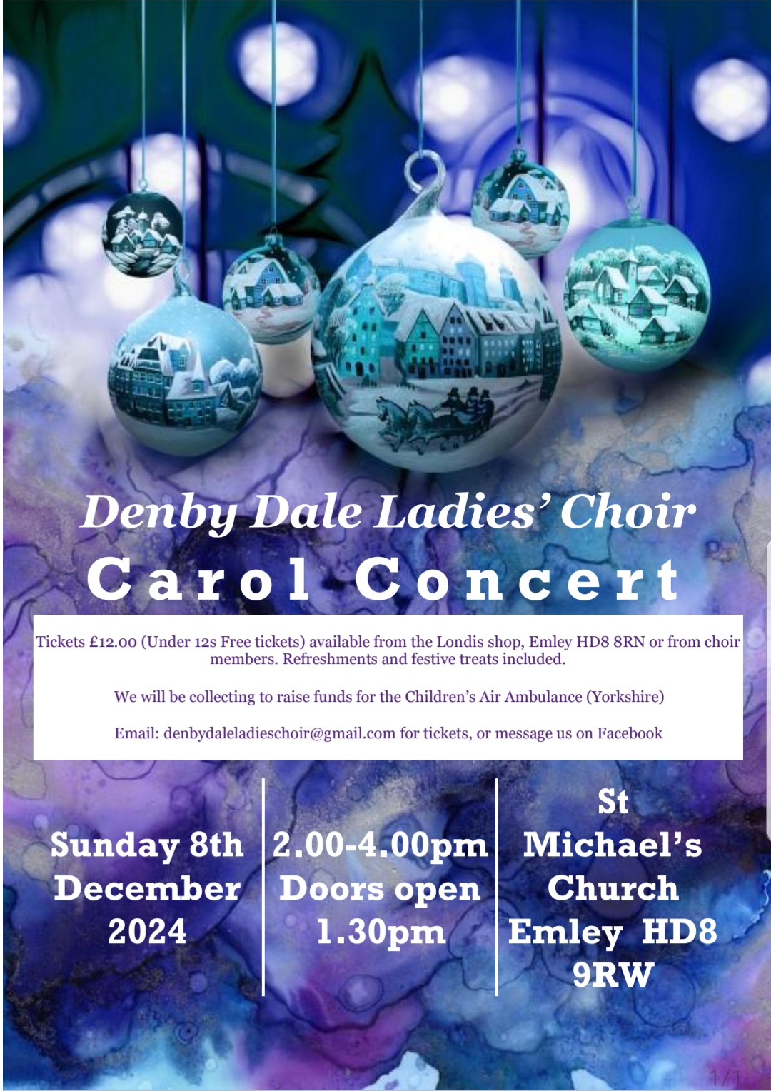 Denby Dale Ladies' Choir Christmas Carol Concert