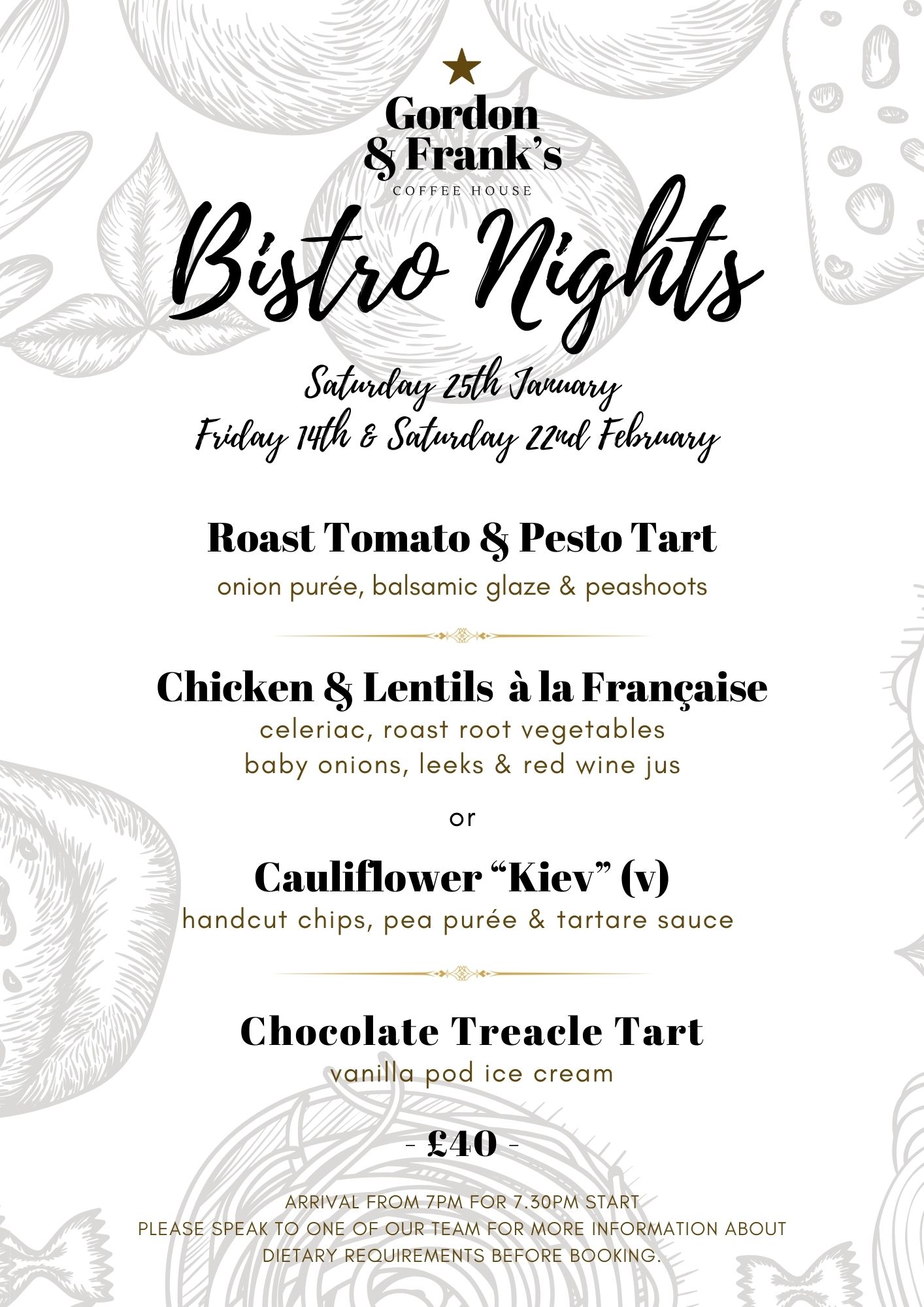 Bistro Night at Gordon and Frank's